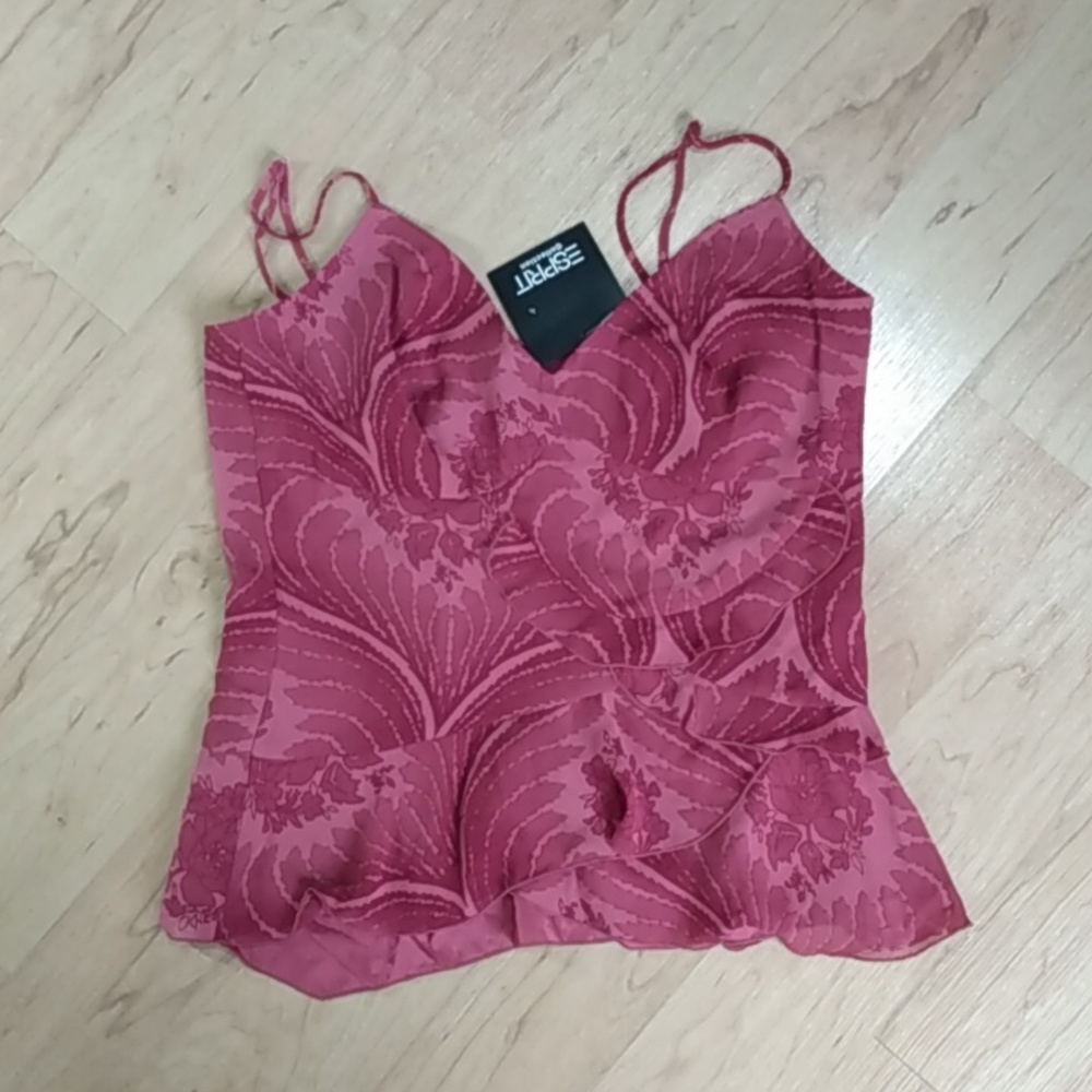 Esprit Red Floral Jacquard Camisole